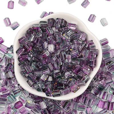 Transparent Spray Painted Glass Seed Beads SEED-L011-10A-02-1