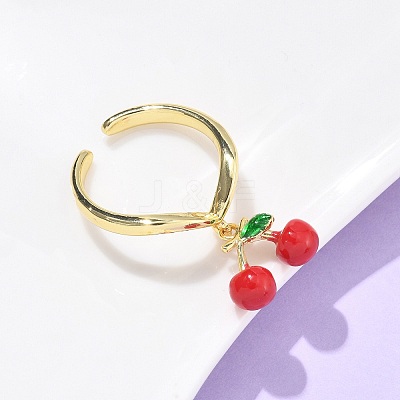 Brass with Enamel Cuff Rings LS-RJEW-Q019-02A-G-1