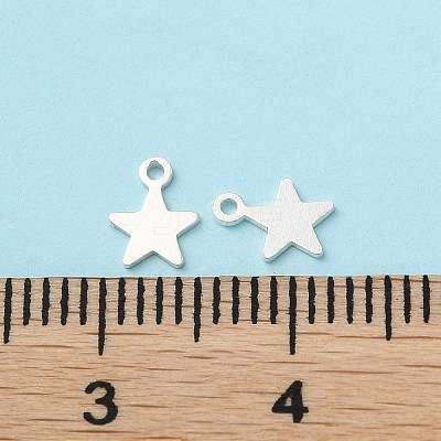 925 Sterling Silver Star Chain Extender Drops STER-P053-03S-1