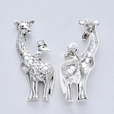 Tibetan Style Alloy Big Pendants TIBE-R316-019AS-RS-1