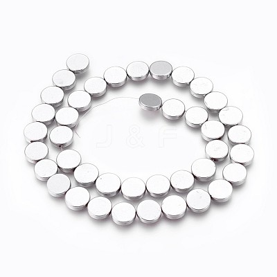 Electroplated Non-magnetic Synthetic Hematite Beads Strands G-P392-S06-1