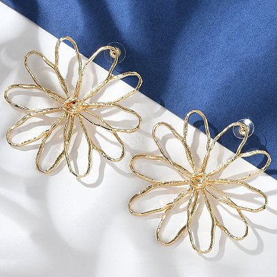 Alloy Stud Earrings LS-EJEW-D300-02G-02-1