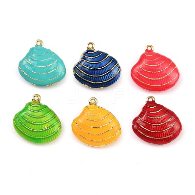 Brass Enamel Pendants KK-I352-07G-A-1