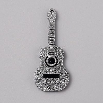 Acrylic with Glitter Powder Big Pendants MACR-TAC0003-06F-1