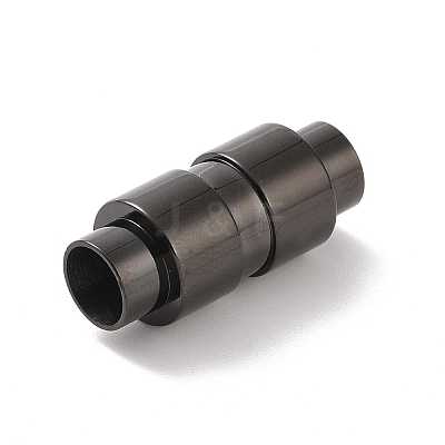 Ion Plating(IP) 304 Stainless Steel Magnetic Clasps with Glue-in Ends STAS-H048-2B-1