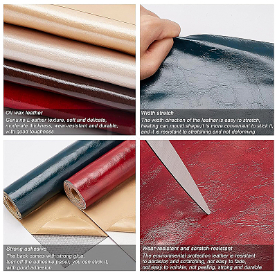 PU Leather Self-adhesive Fabric DIY-WH0209-72F-1