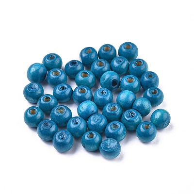 Dyed Natural Wood Beads X-WOOD-Q006-8mm-02-LF-1