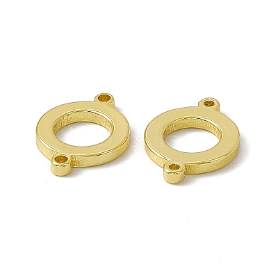Rack Plating Brass Letter Connector Charms KK-C007-38G-O-1