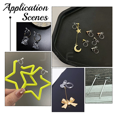 Plastic Clip-on Earring Findings STAS-UN0001-21-1