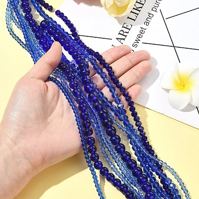 Electroplate Glass Beads Strands EGLA-FS0001-42D-1