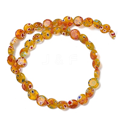 Handmade Millefiori Lampwork Beads Strands LAMP-G166-17B-06-1