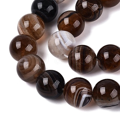 Natural Striped Agate/Banded Agate Beads G-Q606-42B-D01-1
