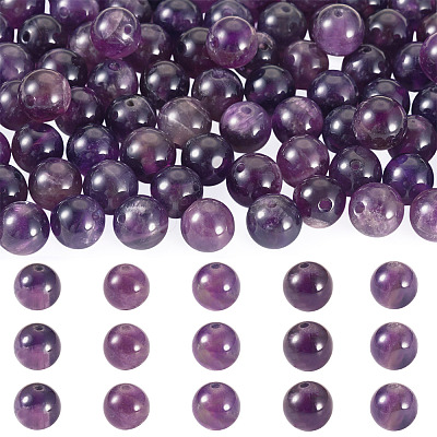 2 Strands 2 Colors Natural Amethyst Beads Strands G-TA0002-62-1
