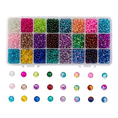 Spray Painted Crackle Glass Beads CCG-JP0001-01A-1