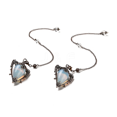 Mixed Gemstone Triangle Dowsing Pendulum Pendants G-G022-01R-1