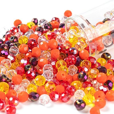 500Pcs 5Colors Electroplate Glass Beads EGLA-LS0001-01B-1