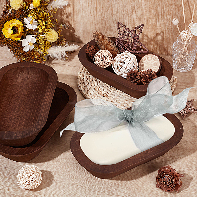Wood Candle Holder AJEW-WH0796-02-1