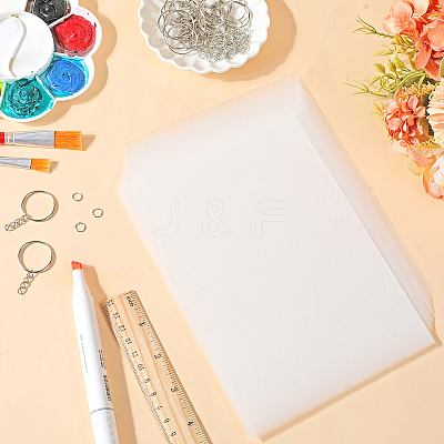 DIY Rectangle Plastic Heat Shrink Sheets Keychain Making Kits DIY-WH20010-13-1