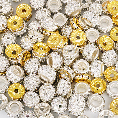 Pave Disco Ball Beads RB-TA0001-18B-1