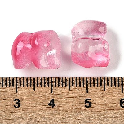 Spray Painted Glass Beads GLAA-Z007-04H-1