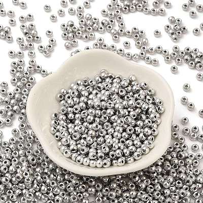 Metallic Colours Plated Glass Seed Beads SEED-H002-G-A573-1