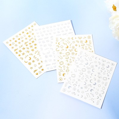 Metallic Nail Decals Stickers MRMJ-R088-29-M-1