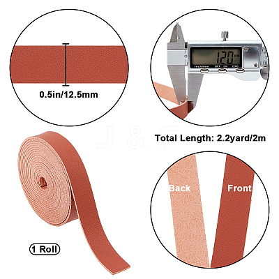 2M Flat Microfiber Imitation Leather Cord FIND-WH0420-75A-02-1