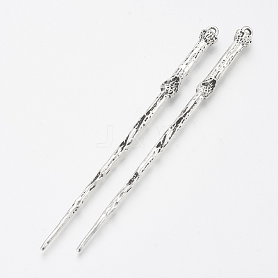 Tibetan Style Alloy Hair Stick Findings TIBE-Q083-002AS-RS-1