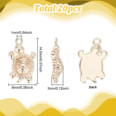20Pcs Brass Charms KK-GO0001-19-1