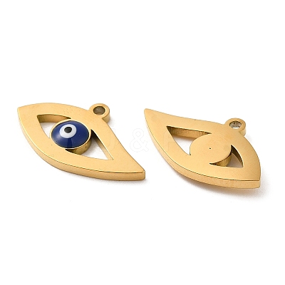304 Stainless Steel Enamel Pendants STAS-D011-01G-1