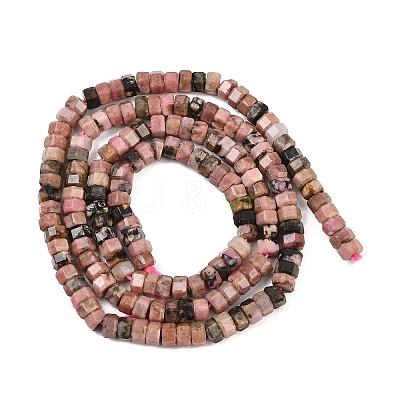 Natural Rhodonite Beads Strands G-G345-C16-2x4mm-1