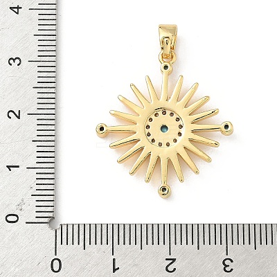 Brass Micro Pave Cubic Zirconia Pendants KK-F905-18G-03-1