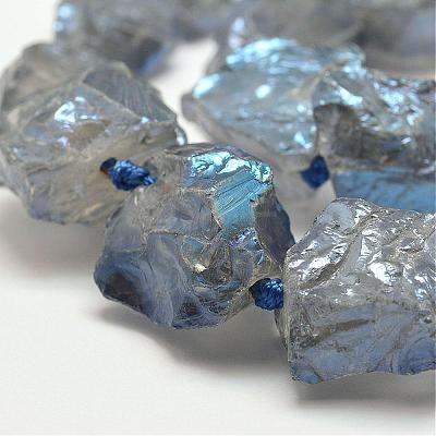 Electroplated Natural Quartz Crystal Beads Strands G-P267-01D-1