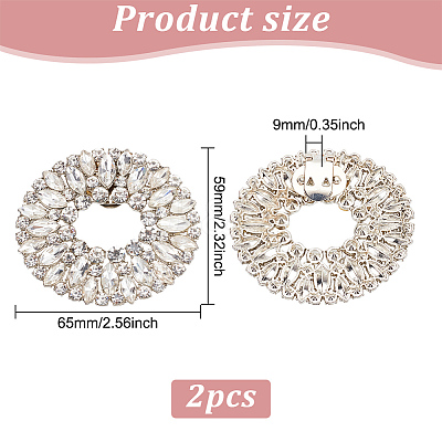 Alloy Crystal Rhinestone Shoe Decoration DIY-FG0003-73-1
