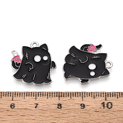 Halloween Theme Alloy and Enamel Pendants X-ENAM-T021-31B-02P-1
