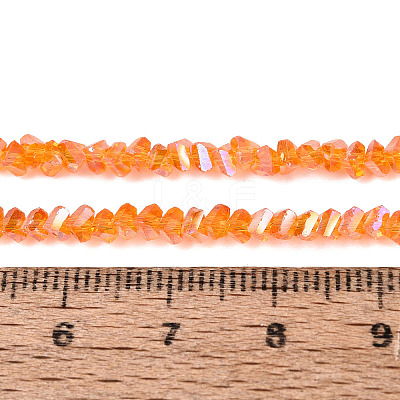 Electroplate Transparent Glass Beads Strands EGLA-Q139-01A-A09-1