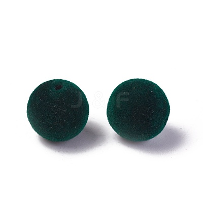 Flocky Acrylic Beads OACR-L011-C-14-1