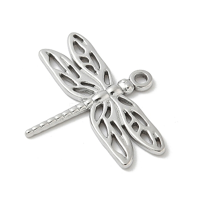 304 Stainless Steel Dragonfly Pendants STAS-S186-08D-P-1
