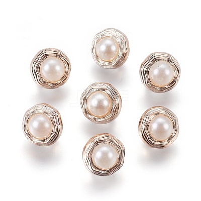 Plastic Shank Buttons BUTT-WH0012-11-1
