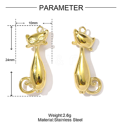 304 Stainless Steel Pendants STAS-OY001-59G-1