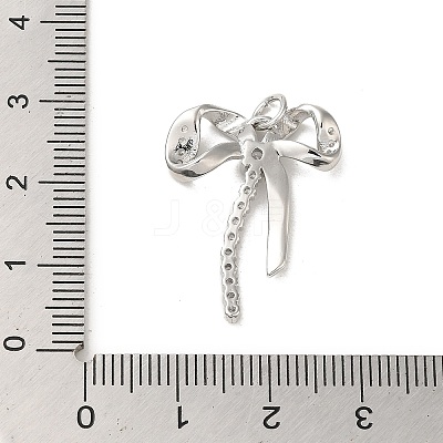 Rack Plating Brass Micro Pave Cubic Zirconia Pendants KK-H473-08F-P-1