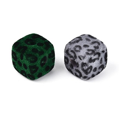 Flocking Opaque Acrylic Beads OACR-T030-03M-1