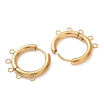 304 Stainless Steel Hoop Earring Findings STAS-D183-02G-G-1
