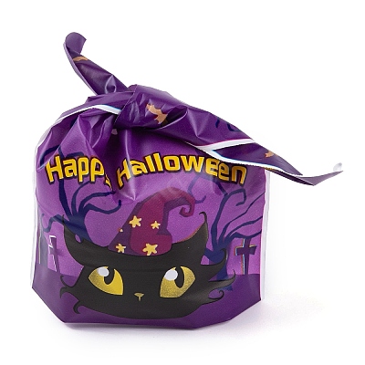 100Pcs Rabbit Shaped Halloween Candy Plastic Bags ABAG-U001-02E-1