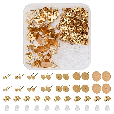 304 Stainless Steel Stud Earring Findings STAS-FS0001-75-1