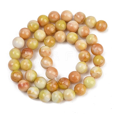 Handmade Lampwork Beads Strand LAMP-B056-8mm-10-1
