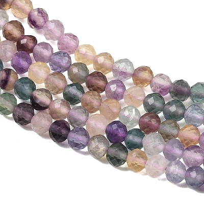 Natural Colorful Fluorite Beads Strands G-C261-A01-4mm-1