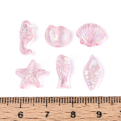 Ocean Theme Transparent Acrylic Beads TACR-T028-69A-1