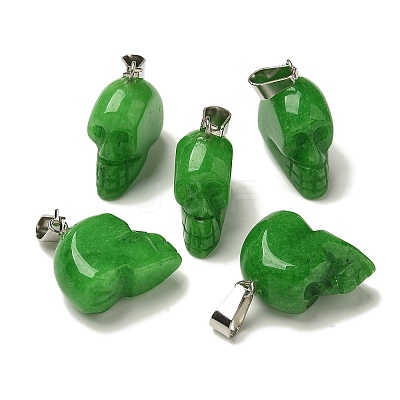 Dyed Natural White Jade Pendants G-Z067-02P-14-1