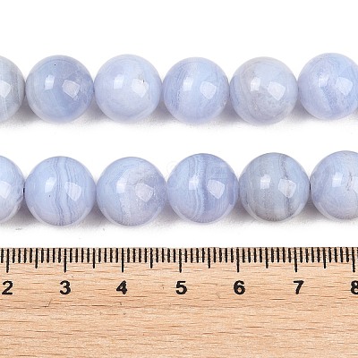 Natural Blue Lace Agate Beads Strands G-D106-A01-12mm-1